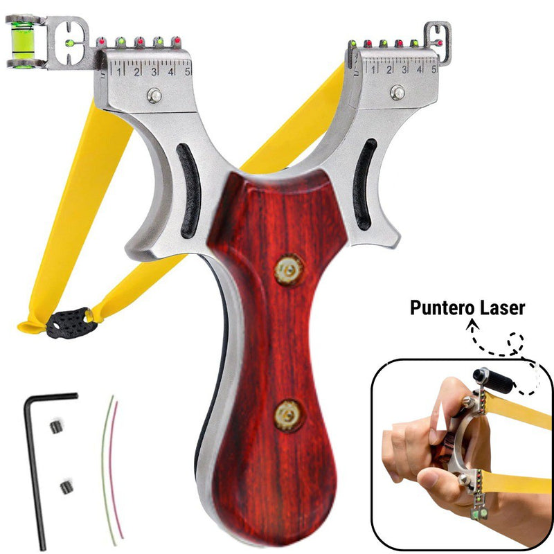 Cauchera Resortera Tira China Con Laser