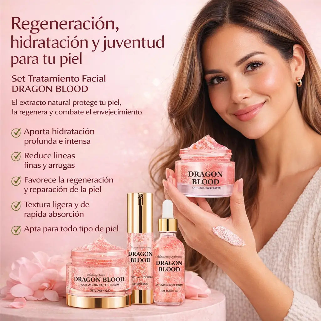 Kit Sangre de Dragón 3 en 1: Hidratación Profunda + Piel Más Luminosa (Día y Noche)