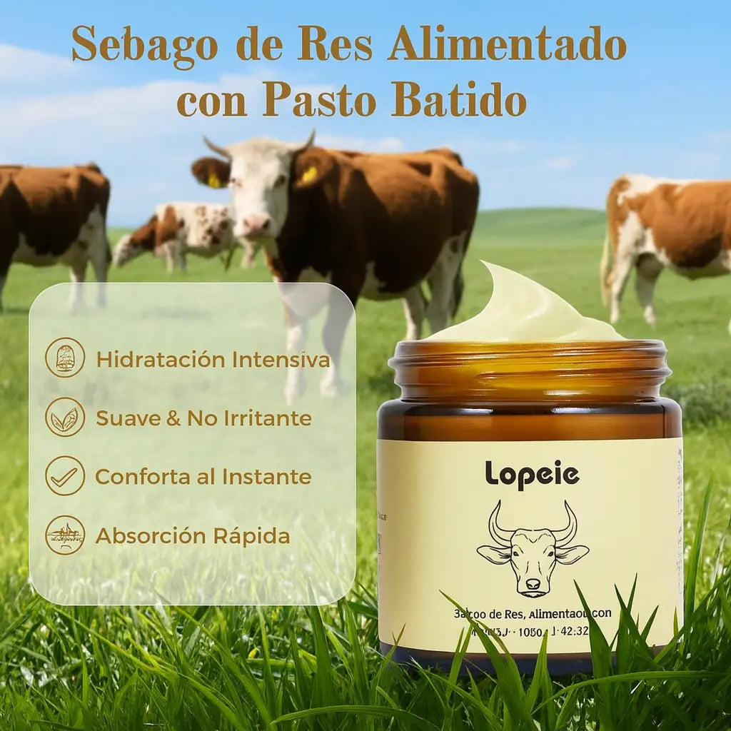 LOPEIE el "Secreto" de Abuela para una Piel de Seda: Hidratación Profunda con Sebo de Ternera 100% Puro.