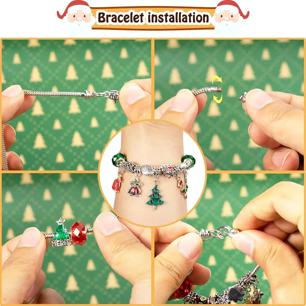 La Cuenta Regresiva MÁS divertida para Navidad: 2 Pulseras, 24 Charms y 24 Días para Vivir la navidad.