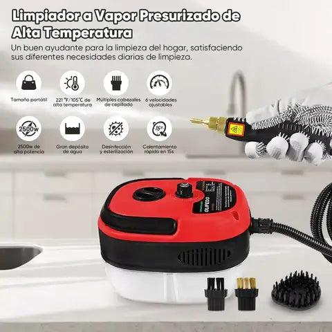 Limpieza a vapor profesional para tu carro, sin esfuerzo y sin químicos.