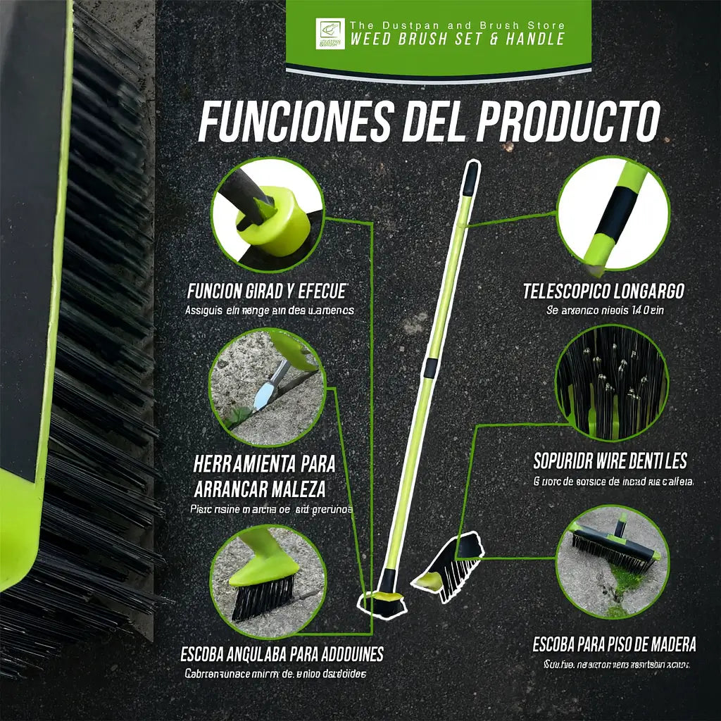MalezaZero™Cepillo 3-en-1 para patios impecables