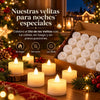 🎄 24 Velitas LED Navideñas | Sin Humo, Sin Cera y Sin Cables