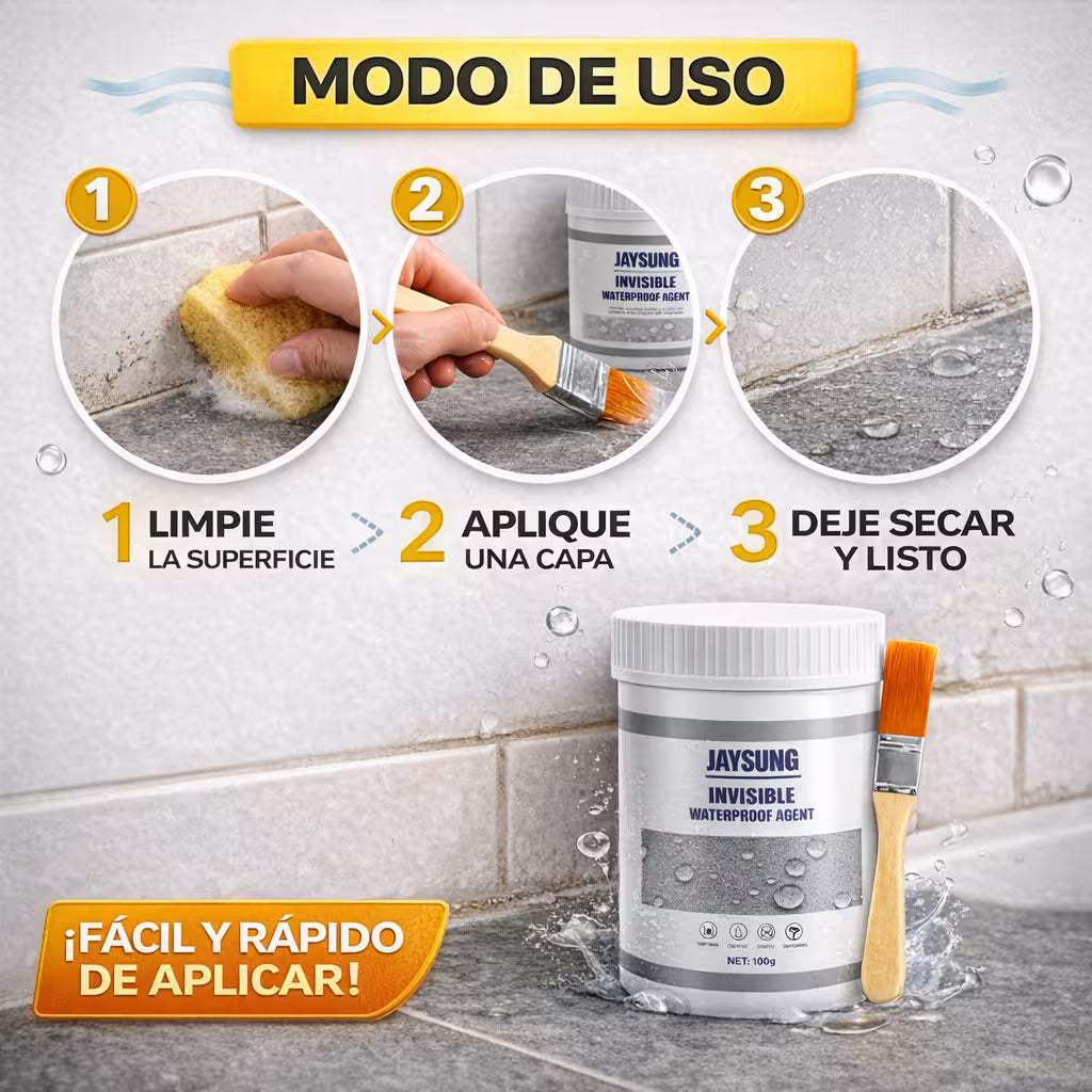 IRON SEAL® – 2x1 Impermeabilizante Profesional para Filtraciones y Grietas color transparente