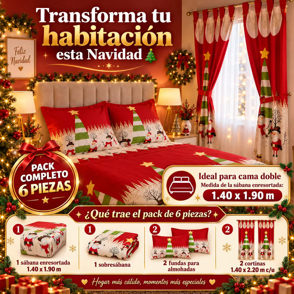 ChristmasRoom™ – Transforma tu Habitación esta Navidad x6 Piezas ✨