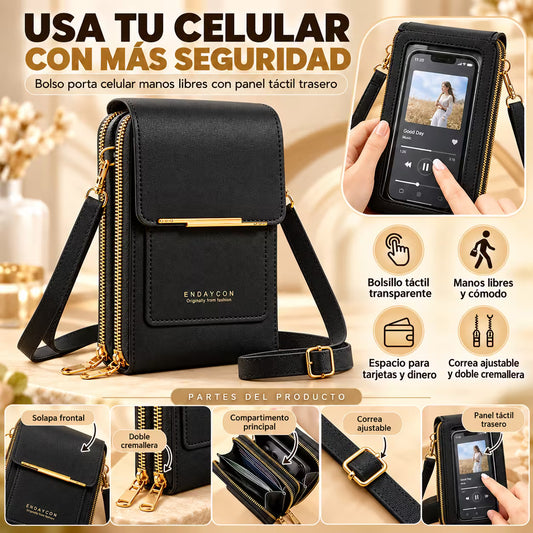Bolso Bandolera de Piel para Móvil
